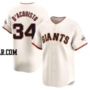 John D'acquisto Men's San Francisco Giants Cream Limited Home Jersey