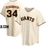 John D'acquisto Men's San Francisco Giants Cream Replica Home Jersey