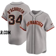 John D'acquisto Men's San Francisco Giants Gray Limited Away Jersey