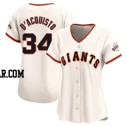 John D'acquisto Women's San Francisco Giants Cream Limited Home Jersey