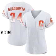 John D'acquisto Women's San Francisco Giants White Authentic 2021 City Connect Jersey