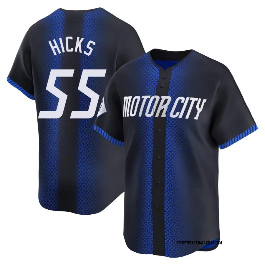 John Hicks Men's Detroit Tigers Blue Limited 2024 City Connect Jersey