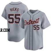 John Hicks Men's Detroit Tigers Gray Limited Road Jersey