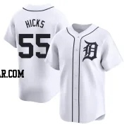 John Hicks Men's Detroit Tigers White Limited Home Jersey