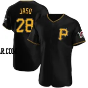 John Jaso Men's Pittsburgh Pirates Black Authentic Alternate Jersey