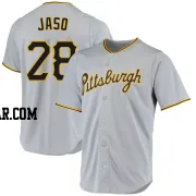 John Jaso Men's Pittsburgh Pirates Gray Replica Road Jersey