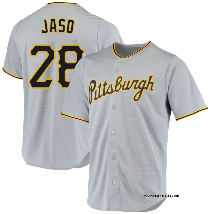 John Jaso Men's Pittsburgh Pirates Gray Replica Road Jersey