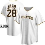 John Jaso Men's Pittsburgh Pirates White Replica Home Jersey