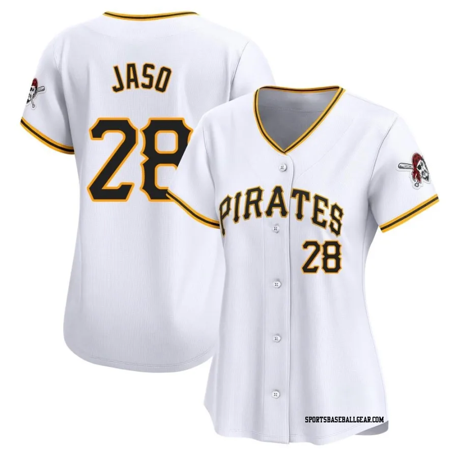 John Jaso Women's Pittsburgh Pirates White Limited Home Jersey