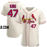 John King Men's St. Louis Cardinals Cream Authentic Alternate Jersey