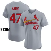 John King Men's St. Louis Cardinals Gray Elite Road Jersey