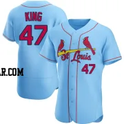 John King Men's St. Louis Cardinals Light Blue Authentic Alternate Jersey