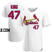 John King Men's St. Louis Cardinals White Authentic Home Jersey