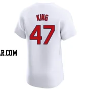 John King Men's St. Louis Cardinals White Elite Home Jersey