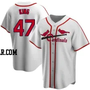 John King Men's St. Louis Cardinals White Home Cooperstown Collection Jersey