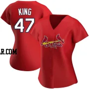 John King Women's St. Louis Cardinals Red Replica Alternate Jersey