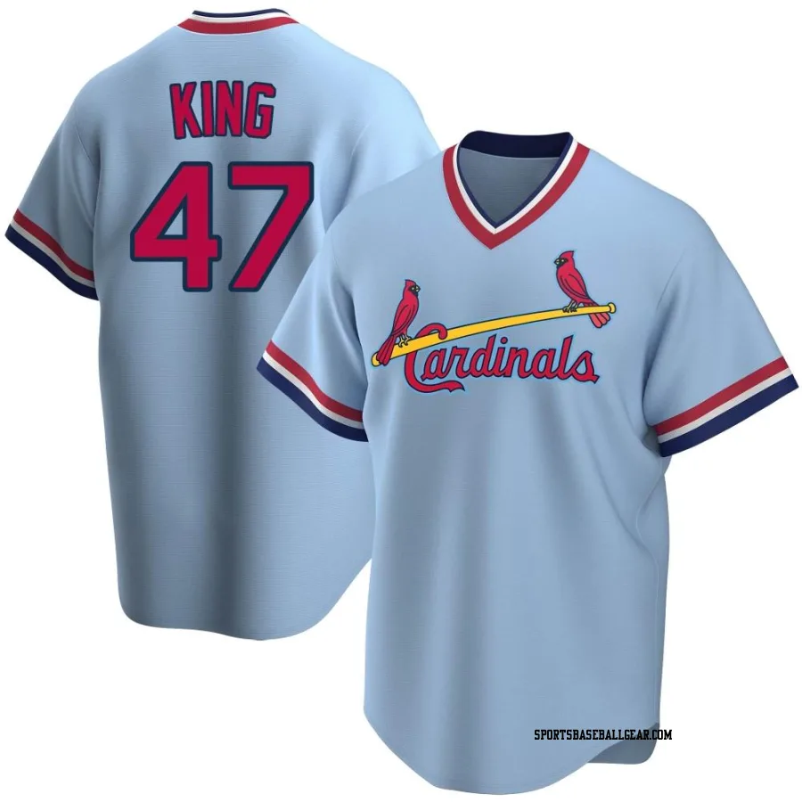 John King Youth St. Louis Cardinals Light Blue Replica Road Cooperstown Collection Jersey