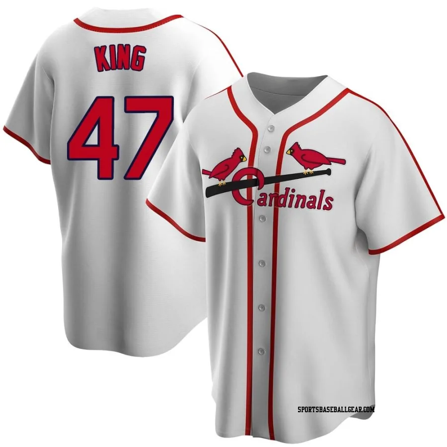 John King Youth St. Louis Cardinals White Home Cooperstown Collection Jersey