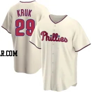 John Kruk Men's Philadelphia Phillies Cream Replica Alternate Jersey