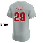 John Kruk Men's Philadelphia Phillies Gray Elite Road Jersey