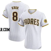 John Kruk Men's San Diego Padres White Elite Home Patch Jersey