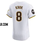 John Kruk Men's San Diego Padres White Elite Home Patch Jersey