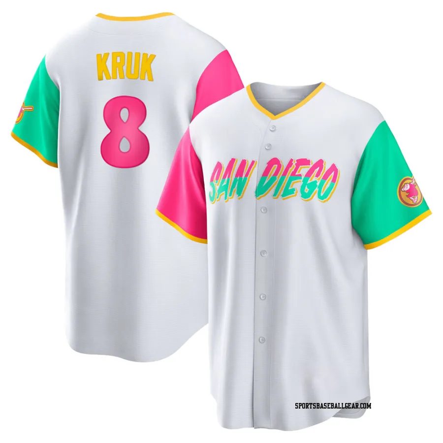 John Kruk Men's San Diego Padres White Replica 2022 City Connect Jersey