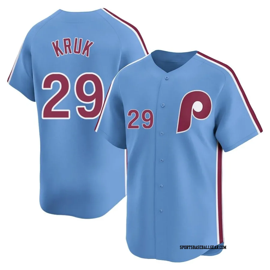 John Kruk Youth Philadelphia Phillies Light Blue Limited Alternate Jersey