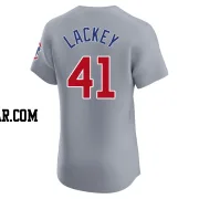 John Lackey Men's Chicago Cubs Gray Elite Road Jersey