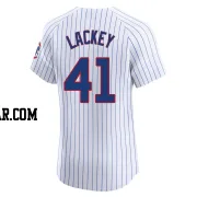 John Lackey Men's Chicago Cubs White Elite Home Jersey