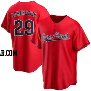 John Lowenstein Men's Cleveland Guardians Red Replica Alternate Jersey