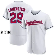 John Lowenstein Men's Cleveland Guardians White Authentic Home Jersey