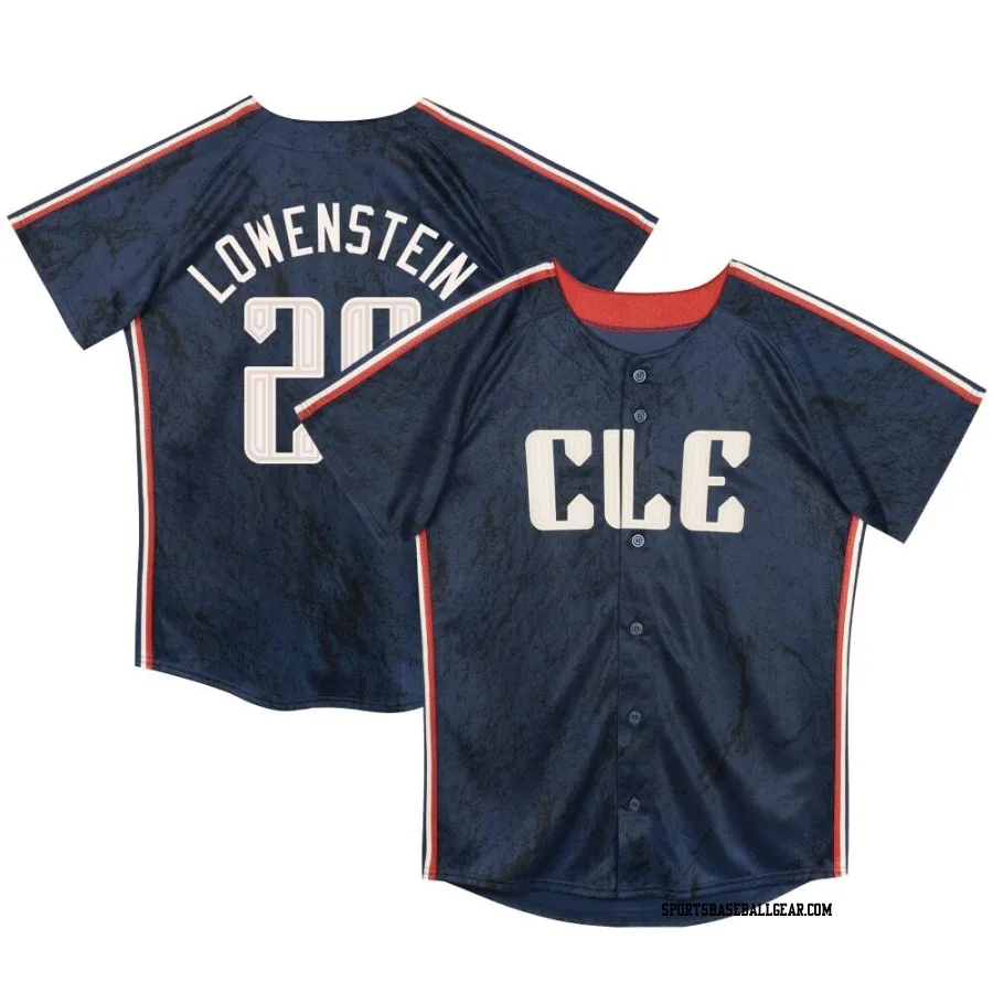 John Lowenstein Toddler Cleveland Guardians Navy Limited Preschool & 2024 City Connect Jersey