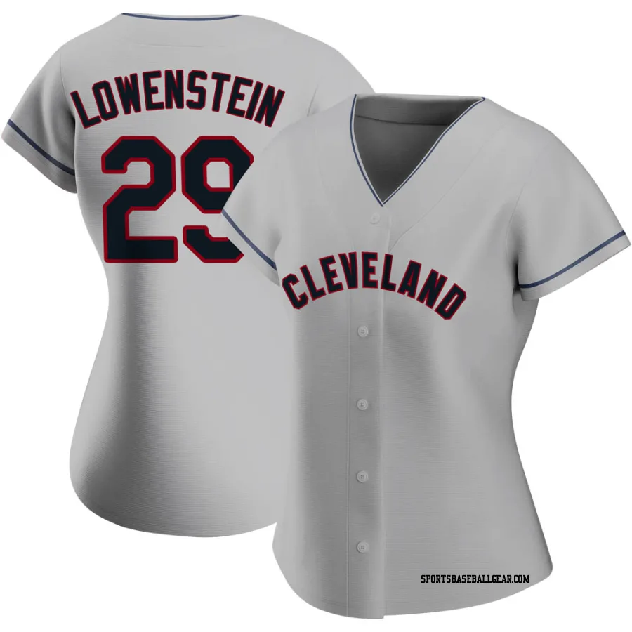 John Lowenstein Women's Cleveland Guardians Gray Replica Road Jersey