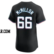 John McMillon Men's Miami Marlins Black Elite Alternate Vapor Premier Jersey