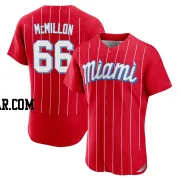 John McMillon Men's Miami Marlins Red Authentic 2021 City Connect Jersey