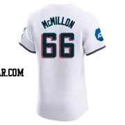 John McMillon Men's Miami Marlins White Elite Home Patch Jersey