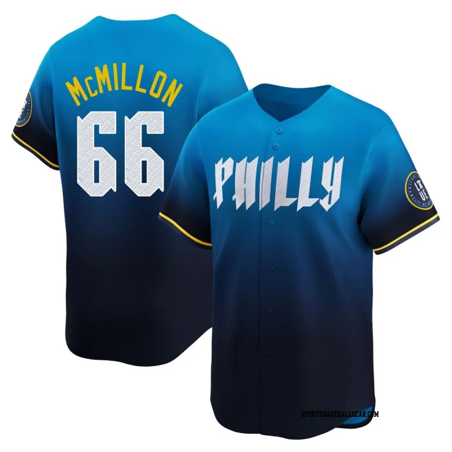 John McMillon Men's Philadelphia Phillies Blue Limited 2024 City Connect Jersey