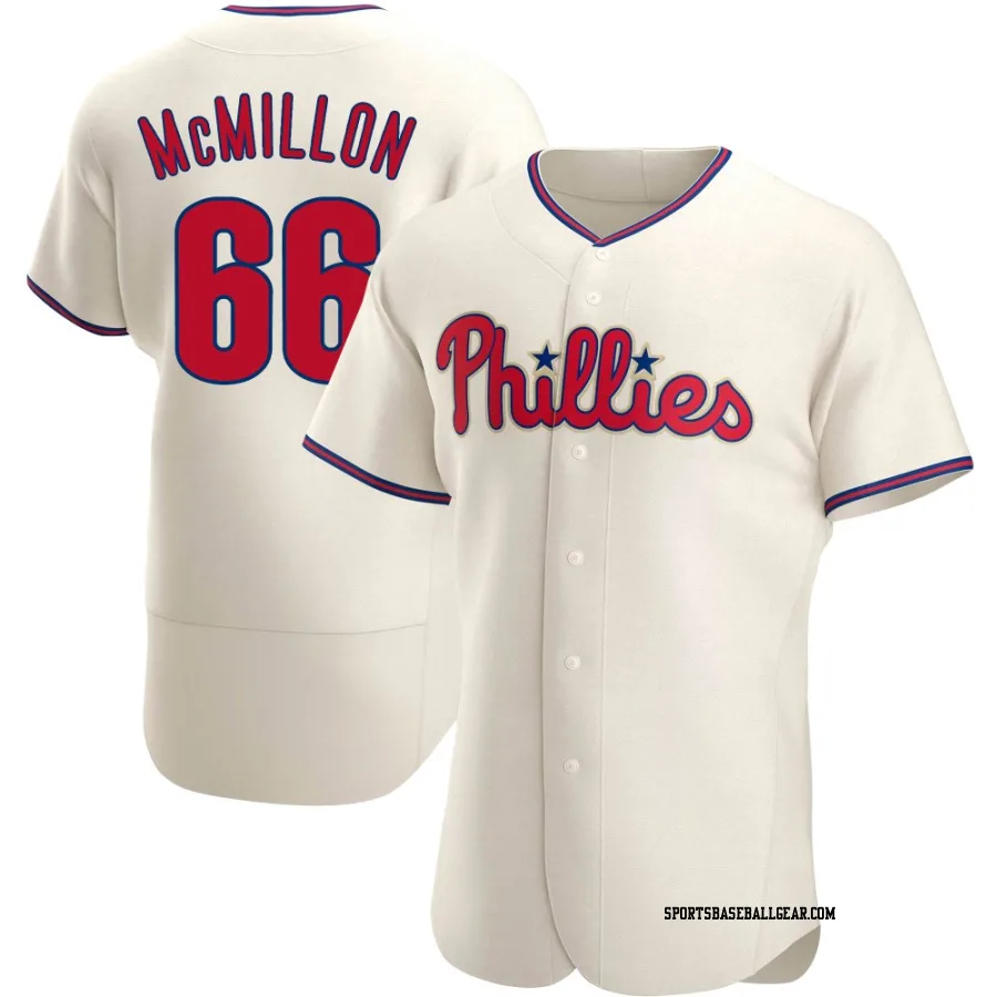 John McMillon Men's Philadelphia Phillies Cream Authentic Alternate Jersey