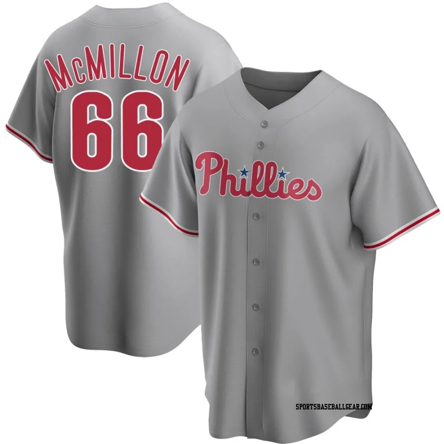 John McMillon Men's Philadelphia Phillies Gray Replica Road Jersey