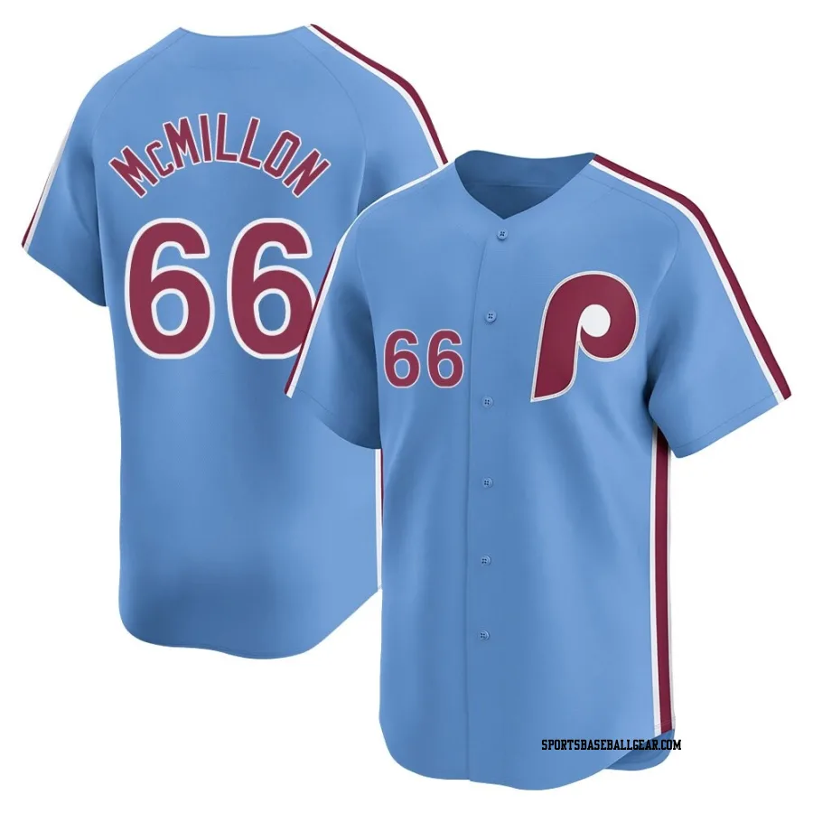 John McMillon Men's Philadelphia Phillies Light Blue Limited Alternate Jersey