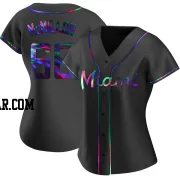 John McMillon Women's Miami Marlins Black Holographic Replica Alternate Jersey