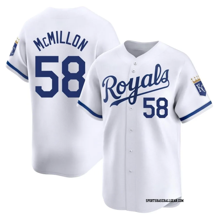 John McMillon Youth Kansas City Royals White Limited Home Jersey