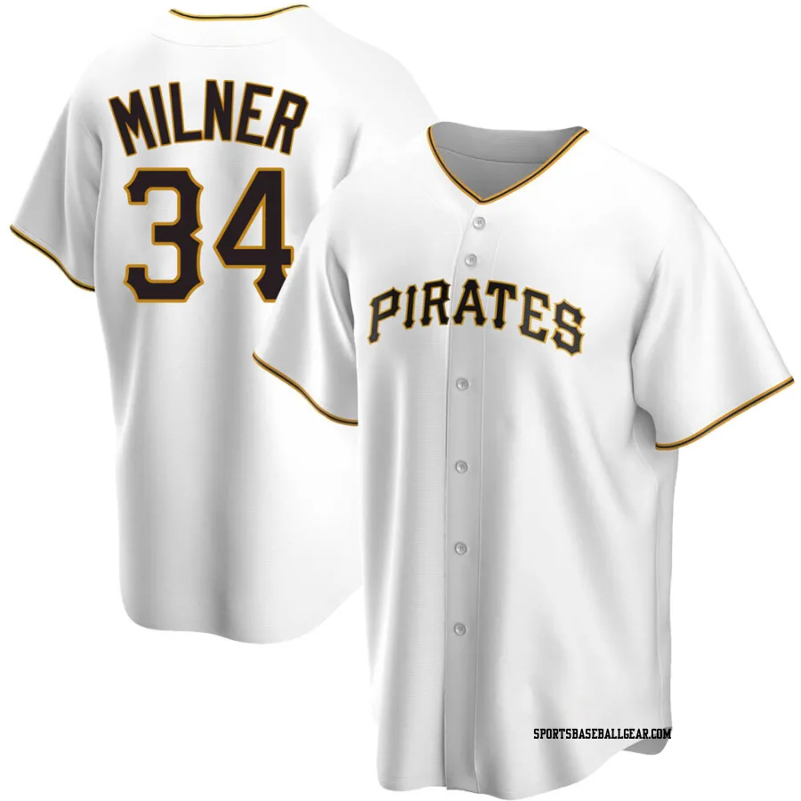 John Milner Men's Pittsburgh Pirates White Replica Home Jersey