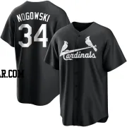 John Nogowski Men's St. Louis Cardinals Black/White Replica Jersey