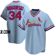 John Nogowski Men's St. Louis Cardinals Light Blue Replica Road Cooperstown Collection Jersey