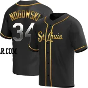 John Nogowski Youth St. Louis Cardinals Black Golden Replica Alternate Jersey