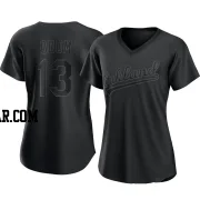 John Odom Women's Oakland Athletics Black Authentic Pitch Fashion Jersey