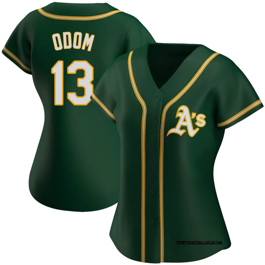 John Odom Women's Oakland Athletics Green Authentic Alternate Jersey