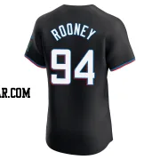 John Rooney Men's Miami Marlins Black Elite Alternate Vapor Premier Jersey